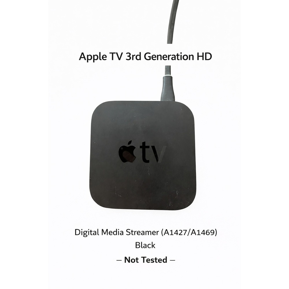 Apple TV 3rd Generation HD‎ Digital Media Streamer Black A1427 A1469 Untested